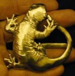 Salamander Scarf Ring, in hand