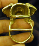 Tibetan Spaniel Scarf Ring, back view