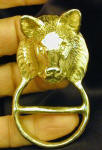 Wolf Scarf Ring. in hand