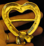 Airedale Terrier Heart Scarf Ring, back view