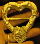 Australian Shepherd Heart Scarf Ring