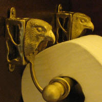Falcon Toilet Paper Holder, side view
