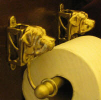 Mastiff Toilet Paper Holder, side view