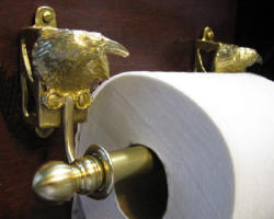 Raven Toilet Paper Holder, side view