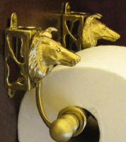 Collie Toilet Paper Holder, side view