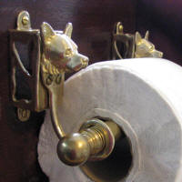Corgi Toilet Paper Holder, side view