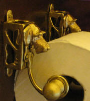 Wire Haired Dachshund Toilet Paper Holder, side view