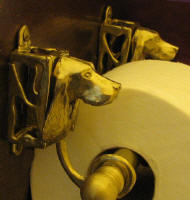 English Cocker Spaniel Toilet Paper Holder, side view