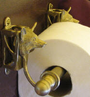 Fox Toilet Paper Holder, side view