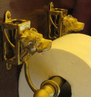 Staffordshire Bull Terrier Toilet Paper Holder, side view