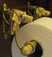 Weimaraner Toilet Paper Holder, side view