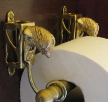 Wheaten Terrier Toilet Paper Holder, side view