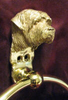 Norfolk Terrier Large Towel Ring, close up, 3/4 view
